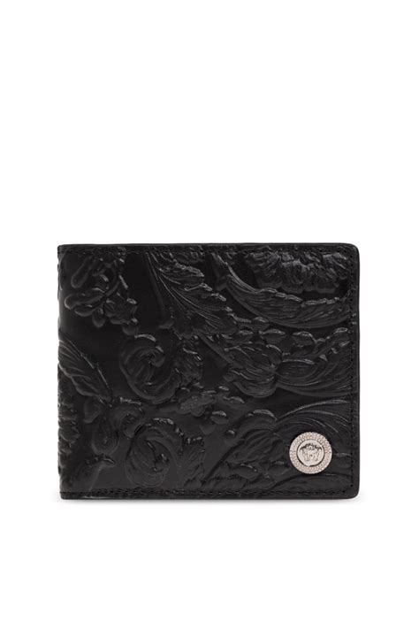 versace leaf hooder|Versace leather wallet.